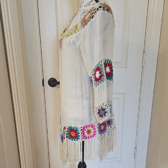 Bohemian Crochet Fringe Top - Picture 4 of 7